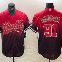 Men's Chicago Bulls Dennis Rodman #91 Red City Connect Replica Player Jersey