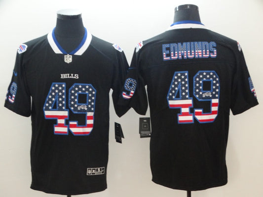 Men's Buffalo Bills Tremaine Edmunds #49 Black Game Player Jersey1