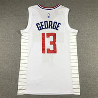 Men's LA Clippers Paul George #13 White 2022/23 Swingman Jersey1