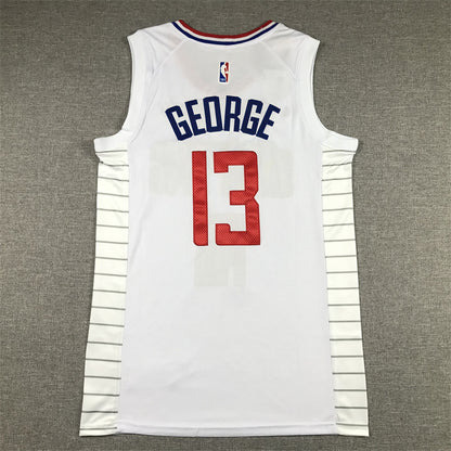 Men's LA Clippers Paul George #13 White 2022/23 Swingman Jersey1