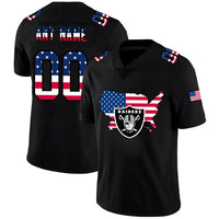 Custom1 Las Vegas Raiders Black Limited Fashion Flag Stitched American Football Jerseys