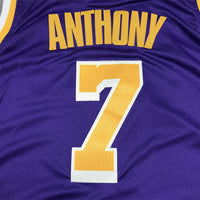 Men's Los Angeles Lakers Carmelo Anthony #7 Purple Fast Break Replica Jersey1