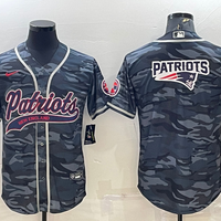 Men's New England Patriots Grey Camouflage Game Jersey1