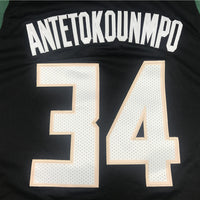 Men's Milwaukee Bucks Giannis Antetokounmpo #34 Black Player Jersey1