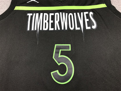 Men's Minnesota Timberwolves Anthony Edwards #5 Black 2022/23 Swingman Jersey1 - Statement Edition
