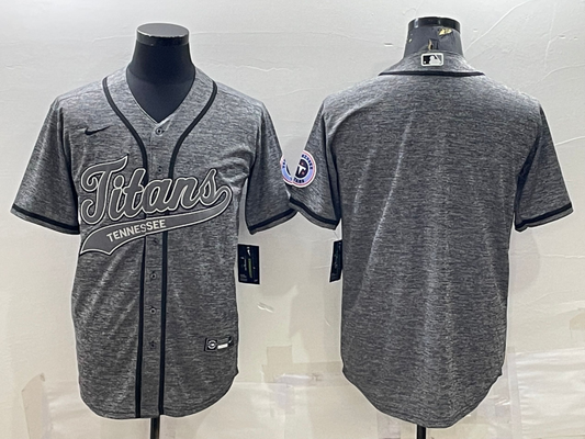 Men's Tennessee Titans Gray Blank Jersey1