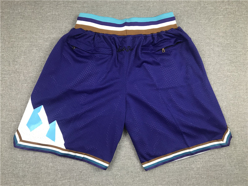 Utah Jazz Purple Vintage Basketball Shorts - 2