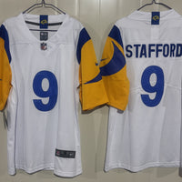 Men's Los Angeles Rams Matthew Stafford #9 White Game Player Jersey