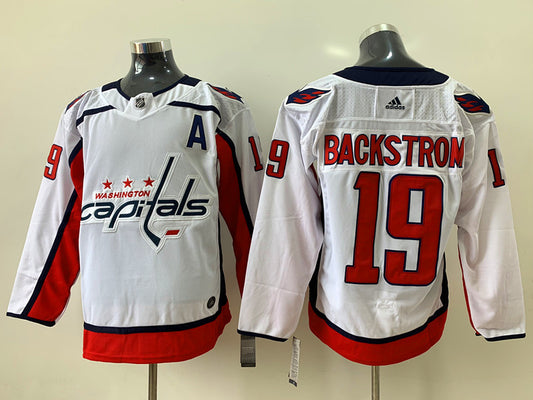 Men's Washington Capitals Nicklas Backstrom #19 White Home Breakaway Player Jersey1