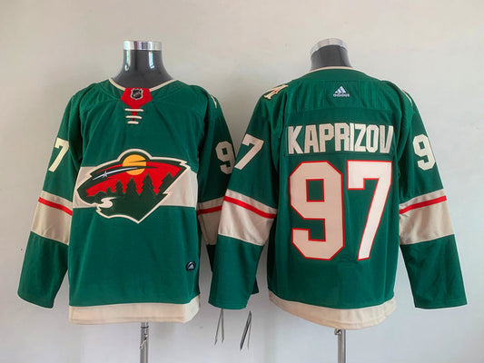 Men's Minnesota Wild Kirill Kaprizov #97 Green Home Breakaway Player Jersey1