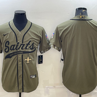 Men's New Orleans Saints Olive 2022 Salute To Service Retired Player Limited Blank Jersey1