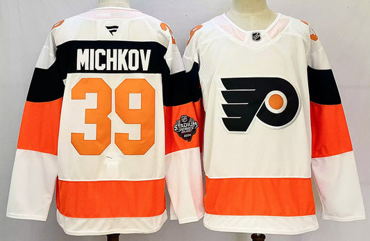 Men's Philadelphia Flyers Matvei Michkov #39 White Player Jersey1