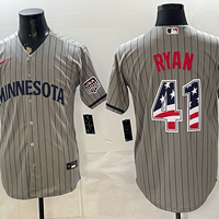 Men's Minnesota Twins Joe Ryan #41 Gray USA 250 Fourth of July Home Stadium Jersey