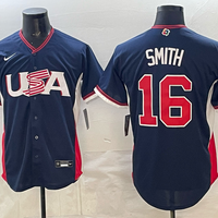 Men's USA Baseball Will Smith #16 Navy 2026 World Baseball Classic Stadium Jersey