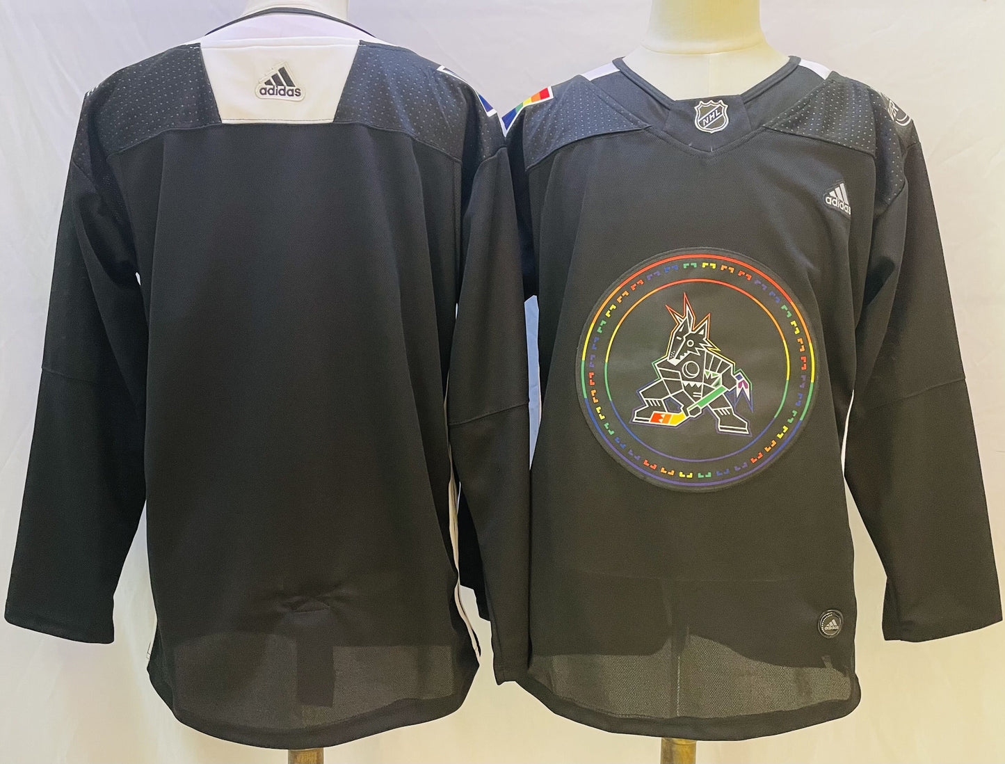 Men's Arizona Coyotes Black Blank Player Jersey1