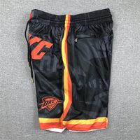 Men's Oklahoma City Thunder Black City Edition Pocket Shorts1