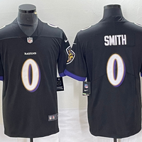 Men's Baltimore Ravens Roquan Smith #0 Black Team Game Jersey1