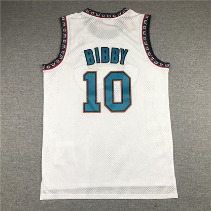 Men's Memphis Grizzlies Mike Bibby #10 White Classics Swingman Jersey1