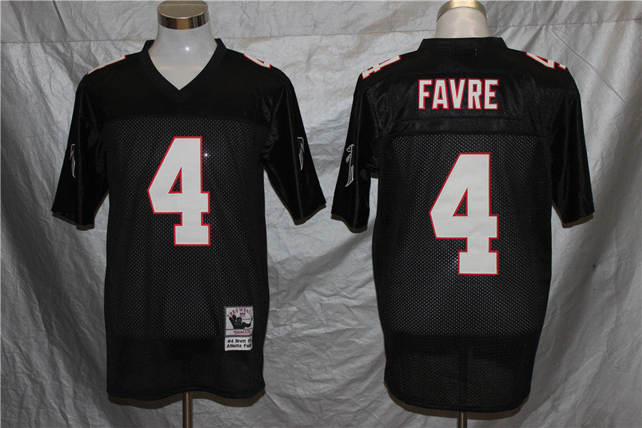 Men's Atlanta Falcons Brett Favre Mitchell & Ness Black Legacy Replica Jersey1