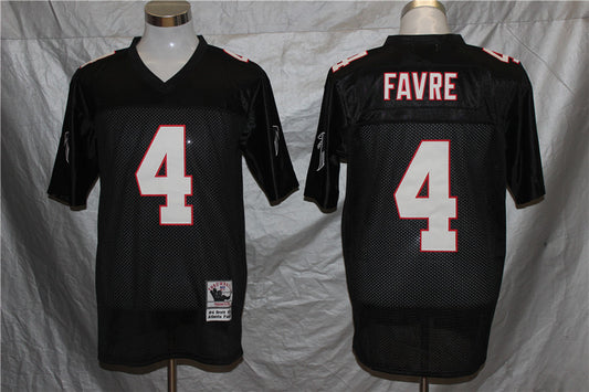 Men's Atlanta Falcons Brett Favre Mitchell & Ness Black Legacy Replica Jersey1