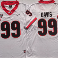 Men's Georgia Bulldogs Jordan Davis #99 White Player Game Jersey