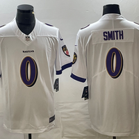 Men's Baltimore Ravens Roquan Smith #0 White Team Game Jersey1