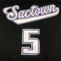 Men's Sacramento Kings De'Aaron Fox Black Fast Break Replica Jersey1 City Edition
