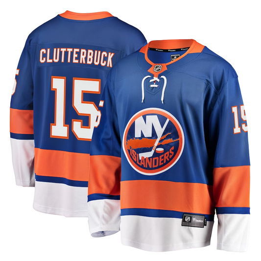 Men's New York Islanders Cal Clutterbuck #15 Royal Player Game Jersey1