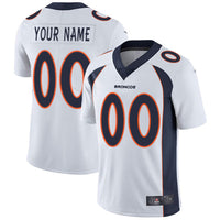 Custom1 Denver Broncos White Vapor Untouchable Player Limited Jersey1 Stitched Jersey1 American Football Jerseys