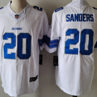 Men's Detroit Lions Barry Sanders #20 White Game Player Jersey