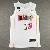 Men's Miami Heat Bam Adebayo #13 White 2022/23 Swingman Jersey1 - City Edition