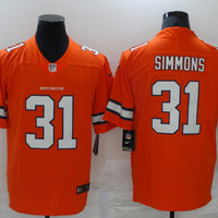 Men's Denver Broncos Justin Simmons #31 Orange Game Player Jersey1