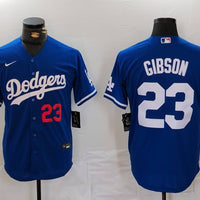 Men's Los Angeles Dodgers Kirk Gibson #23 Royal Limited Player Jersey1