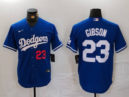 Men's Los Angeles Dodgers Kirk Gibson #23 Royal Limited Player Jersey1