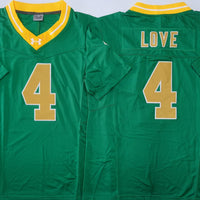 Men's Norte Dame Fighting Irish Jeremiyah Love #4 Green Player Game Jersey