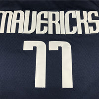 Men's Dallas Mavericks Luka Doncic #77 NBA Dark Blue Replica Jersey1