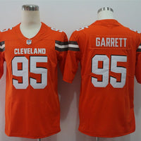 Men's Cleveland Browns Myles Garrett #95 Orange Game Player Jersey1