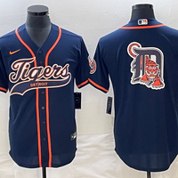 Men's Detroit Tigers Navy Replica Jersey1 Joint Edition