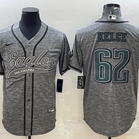 Men's Philadelphia Eagles Jason Kelce #62 Gray Player Jersey1 Joint Edition