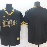 Men's Minnesota Twins Black Replica Player Blank Jersey1