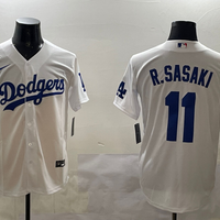 Men's Los Angeles Dodgers Roki Sasaki #11 White Home Replica Player Jersey1