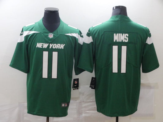 Men's New York Jets Denzel Mims #11 Green Game Jersey1