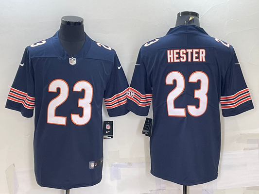 Men's Chicago Bears Devin Hester #23 Navy Game Jersey1