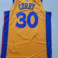 Men's Golden State Warriors Stephen Curry Yellow Replica Jersey1 - City Edition