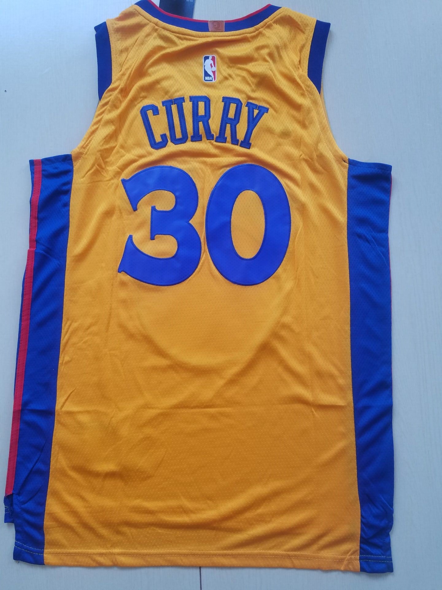 Men's Golden State Warriors Stephen Curry Yellow Replica Jersey1 - City Edition