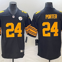 Men's Pittsburgh Steelers Joey Porter Jr. #24 Black Game Player Jersey1