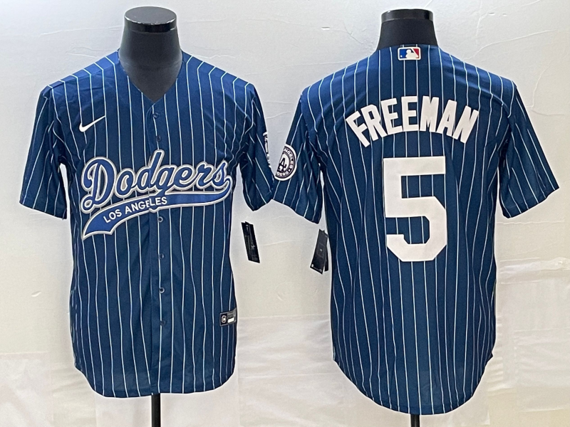 Men's Los Angeles Dodgers Freddie Freeman #5 Blue Player Jersey1 Joint Edition