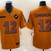 Men's Philadelphia Eagles Randall Cunningham #12 Brown 2023 Salute To Service Retired Player Limited Jersey1
