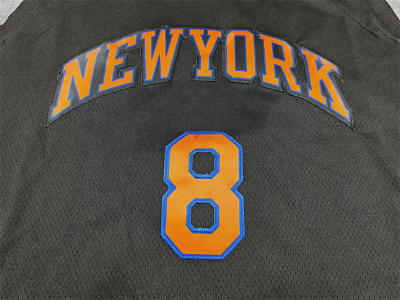 Men's New York Knicks OG Anunoby #8 Black Swingman Jersey - Statement Edition