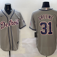 Men's Detroit Tigers Riley Greene #31 Gray Replica Player Jersey1
